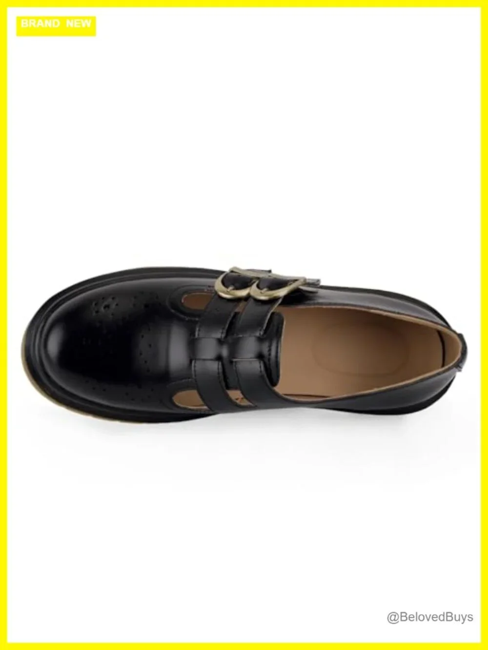 Chunky Platform Mary Janes with Double Buckle Straps 90s Vintage Style Loafers